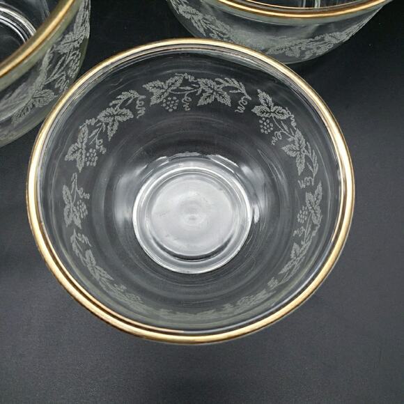 BARTLETT COLLINS Nesting Mixing Bowls Gold White Grape Leaf Vintage Set Of 3 - Picture 4 of 15